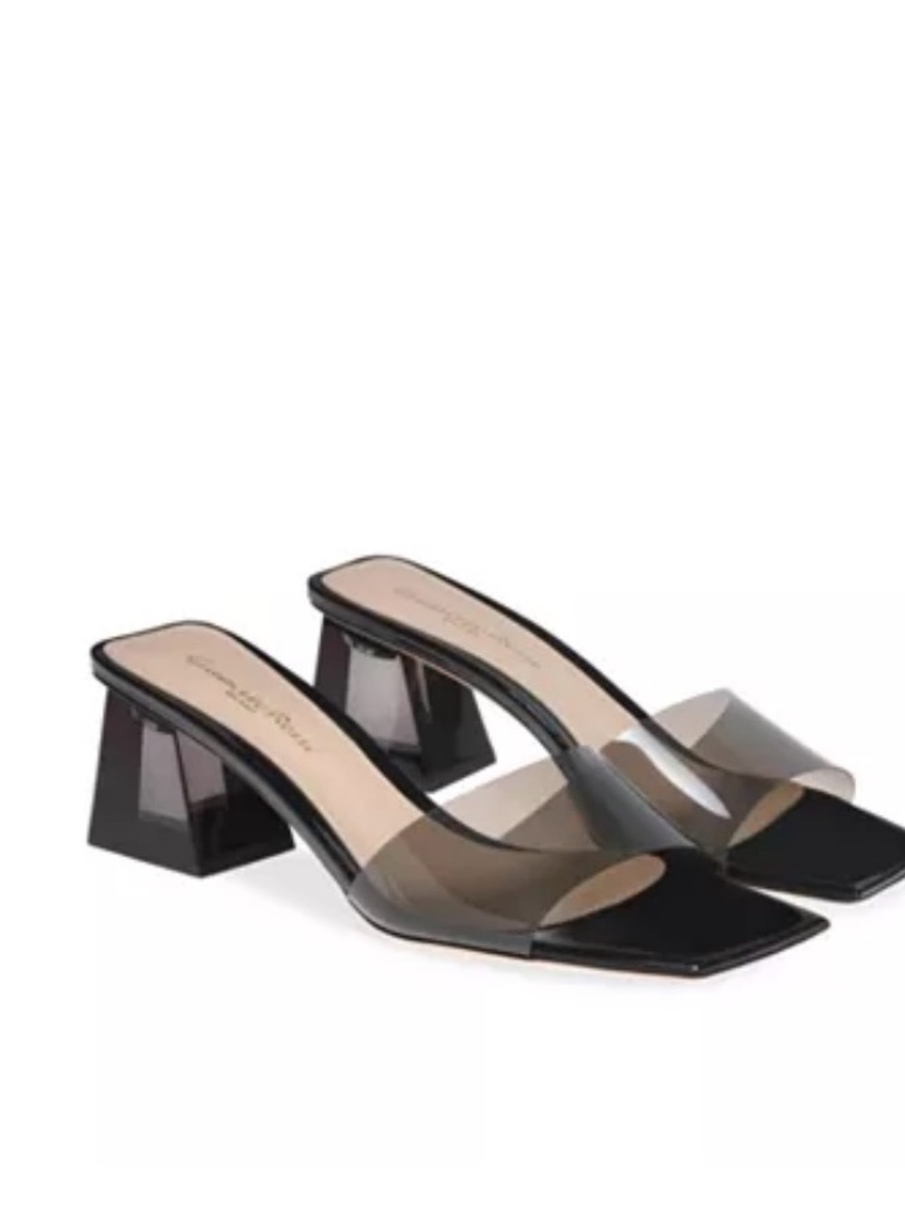 Gianvito Rossi Women  Black PVC Cosmic Slide 39.5 $899 Minimalist Capsule Career